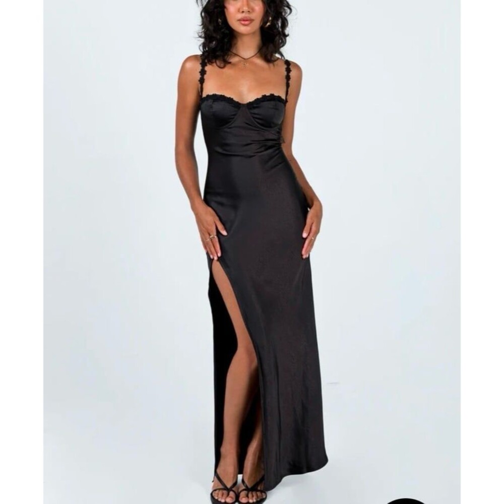 Princess Polly GRIMMOND MAXI DRESS BLACK NWT - Size 12